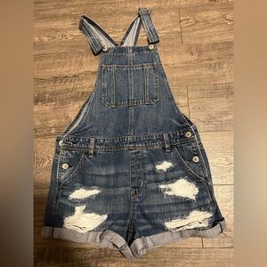 American Eagle Outfitters Blue Denim Overalls